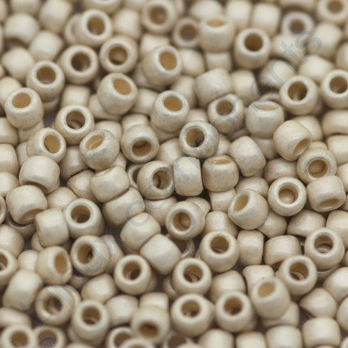 TOHO Round Seed Beads Rocailles, Permanent Finish Matte Galvanized Aluminum (# Pf558F), Glass, Japan