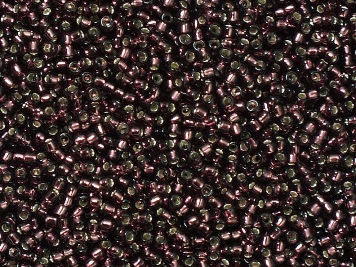 TOHO Round Seed Beads Rocailles, Silver Lined Amethyst (# 26C), Glass, Japan