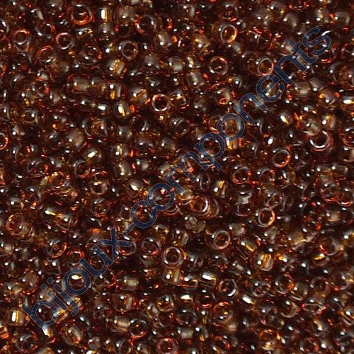 TOHO Round Seed Beads Rocailles, Transparent Smoky Topaz (# 941), Glass, Japan