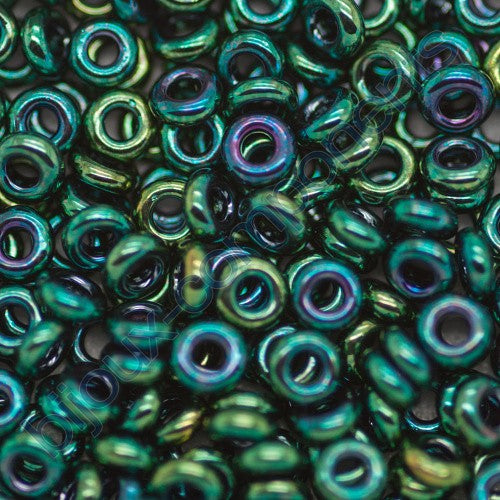 TOHO Demi Round Spacer Seed Beads Rocailles, Higher Metallic June Bug (# 506), Glass, Japan