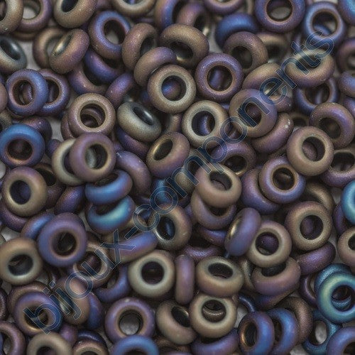 TOHO Demi Round Spacer Seed Beads Rocailles, Matte Color Iris Purple (), Glass, Japan