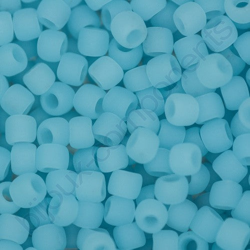 TOHO Round Seed Beads Rocailles, Ceylon Frosted Aqua (# 143F), Glass, Japan