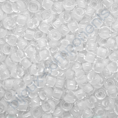 TOHO Round Seed Beads Rocailles, Glow In The Dark, White Bright Blue (# 2711), Glass, Japan