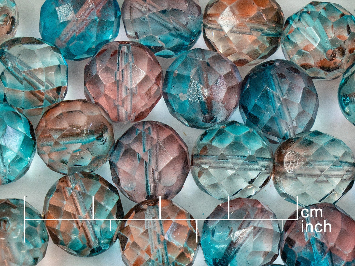 アウトレット 250g ファイアポリッシュラウンドファセットビーズ、12mm、クリスタル 99016 (151-19001-12x12-00030-99016)