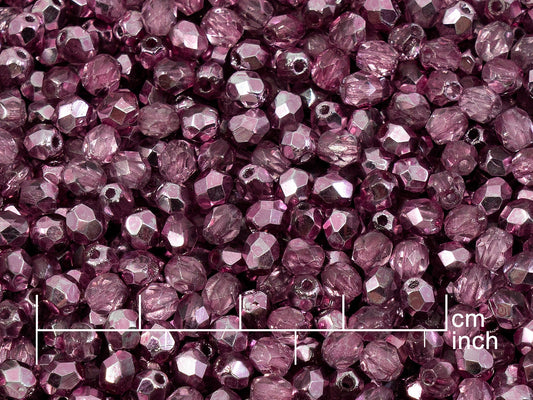 OUTLET 10 grams Faceted Round Fire Polished Beads, Crystal K2705 (00030-K2705), Glass, Czech Republic