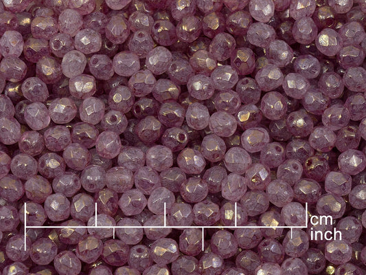 OUTLET 10 grams Faceted Round Fire Polished Beads, Crystal 64495 (00030-64495), Glass, Czech Republic