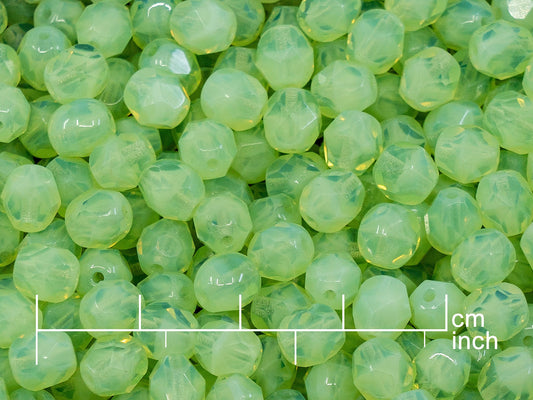 OUTLET 10 grams Faceted Round Fire Polished Beads, 6 x 6 mm, 51200 (51200), Glass, Czech Republic