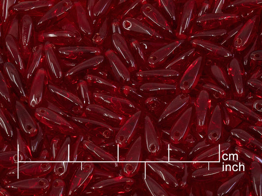 出口 250g 匕首珠，3 x 11 mm，宝石红 (111-69014-03x11-90080)