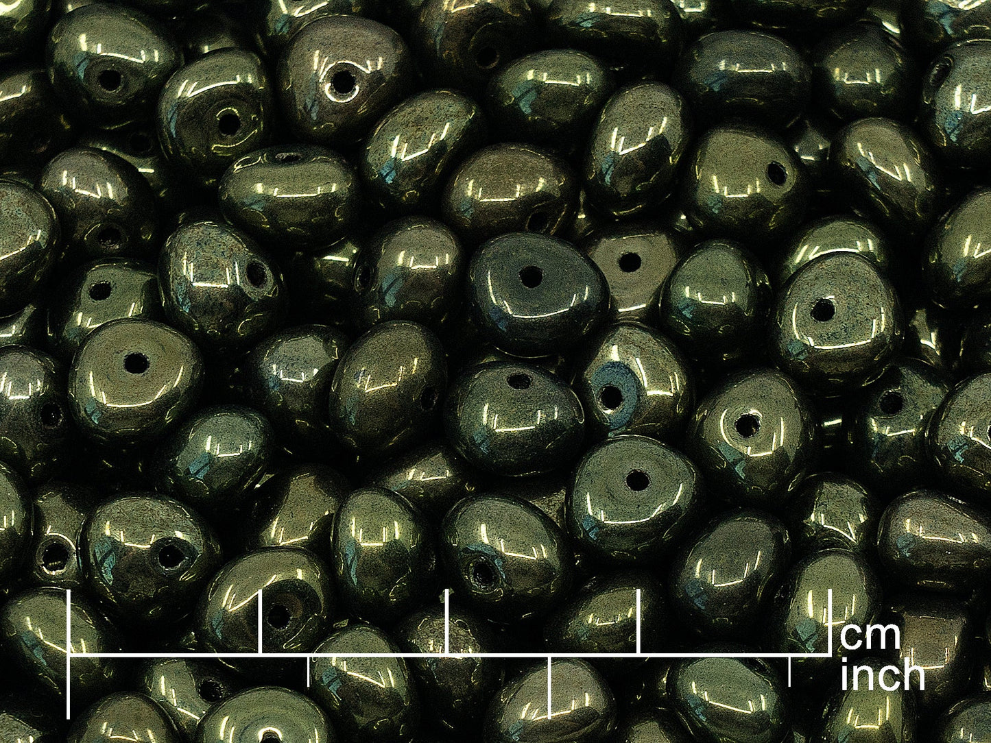 OUTLET 250g Pressed Czech Glass Beads, 6 x 8 mm, Black Luster Red Full Coated (111-00212-06x08-23980-14495)