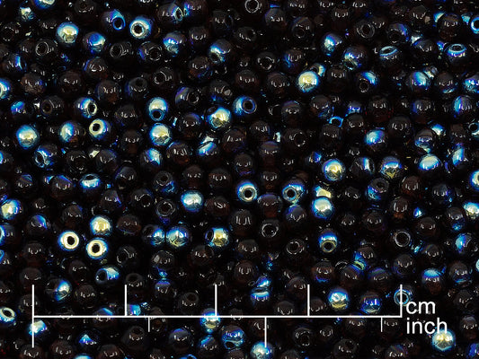 アウトレット 250g ラウンドドラックビーズ、3mm、透明レッドAb (111-19001-03x03-90110-28701)