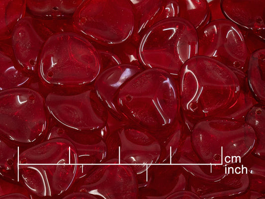 OUTLET 250g Rose Petal Beads, 14 x 13 mm, Ruby Red (111-00077-14x13-90080)
