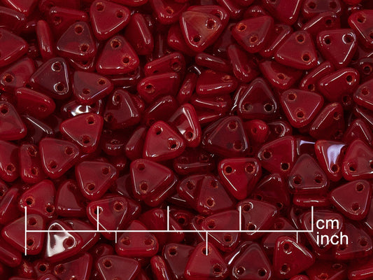 OUTLET 250g Pressed Czech Glass Beads, 6 mm, Opal Red (111-00317-06x06-91260)