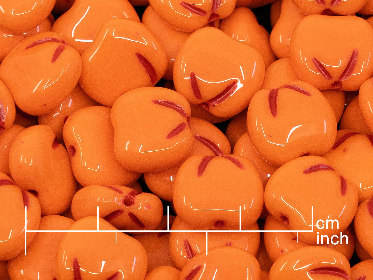 OUTLET 10 grams Apple Beads, 11 x 12 mm, Opaque Yellow 40794 (93120-40794), Glass, Czech Republic