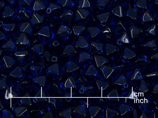 アウトレット 250g バイコーンビーズ、6mm、透明ブルー (111-00066-06x06-30090)