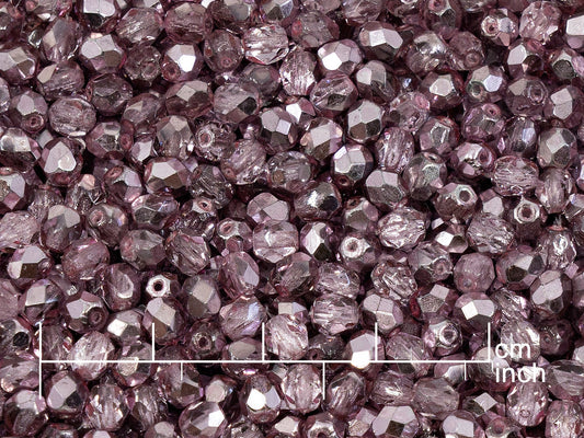 OUTLET 10 grams Faceted Round Fire Polished Beads, Crystal 97373 (00030-97373), Glass, Czech Republic