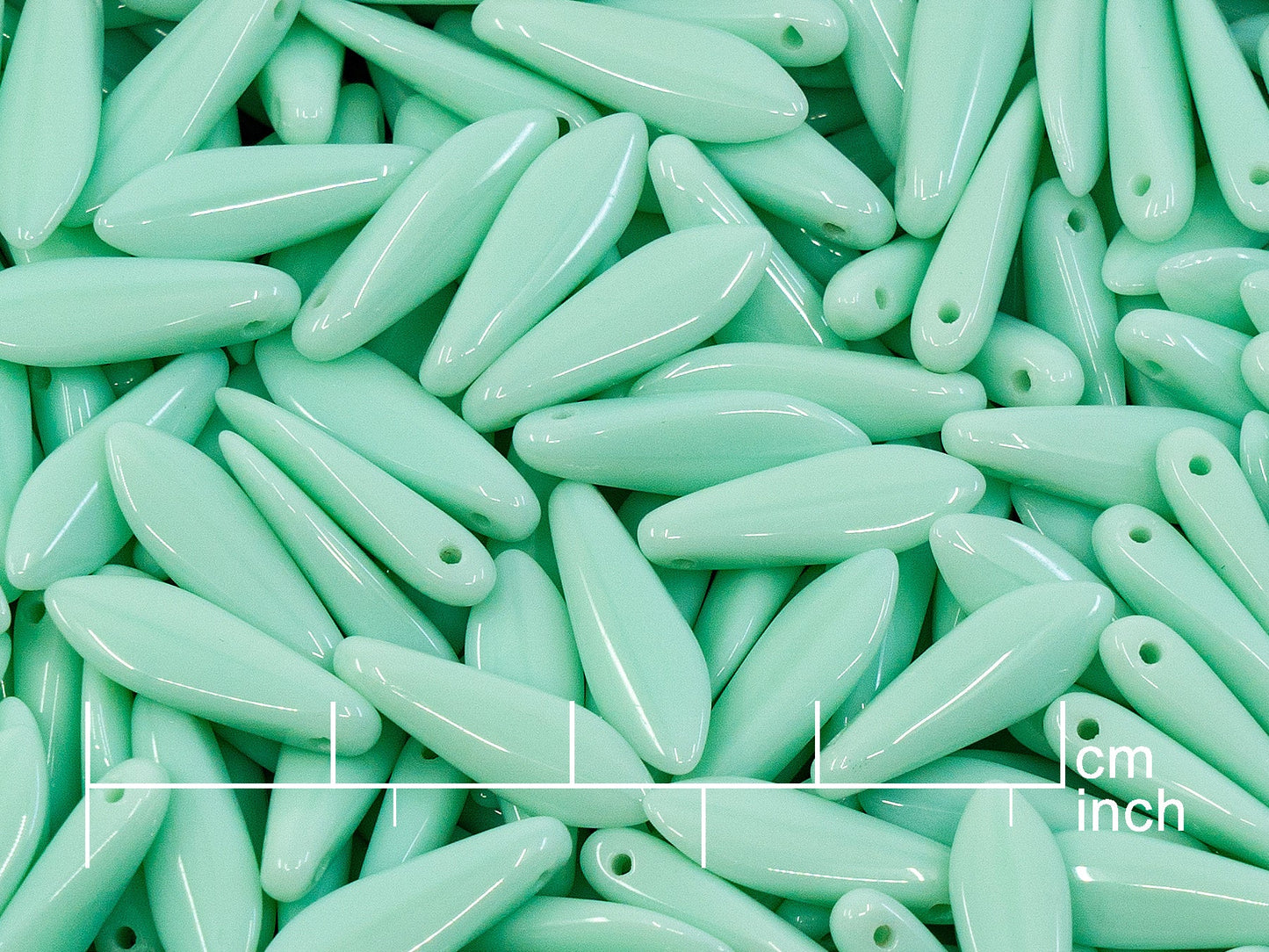 OUTLET 250g Dagger Beads, 5 x 16 mm, Turquise (111-69014-05x16-63110)