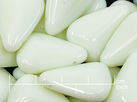 OUTLET 10 grams Pendant Beads, 19 x 28 mm, Gray (83500), Glass, Czech Republic