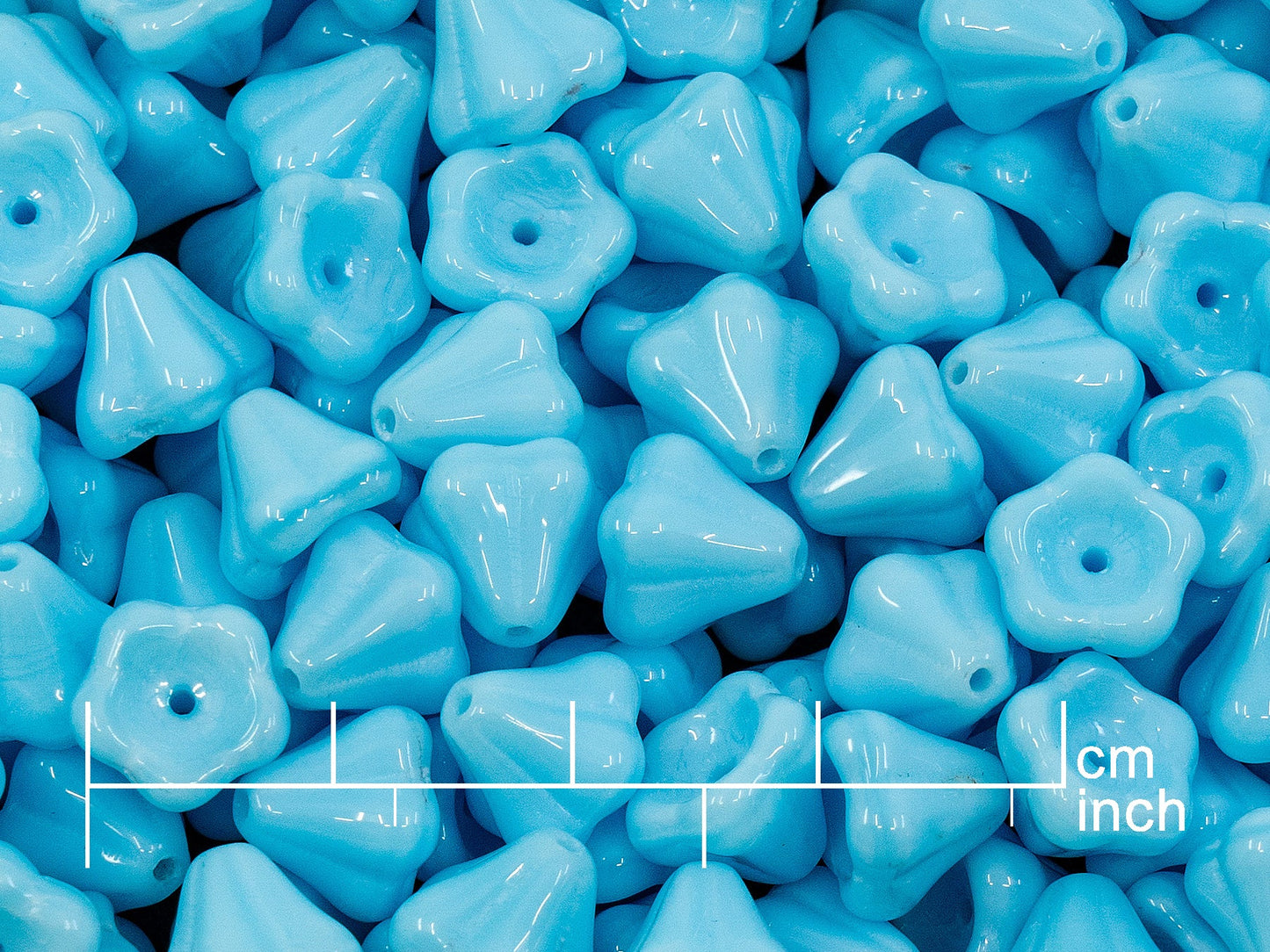 OUTLET 10克铃花珠，绿松石色 (64000)，玻璃，捷克共和国