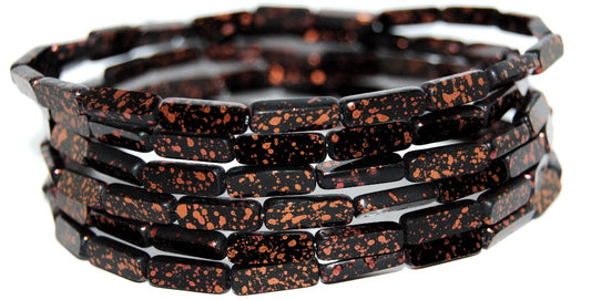 OUTLET 10 grams Table Cut Bar Beads, Black 94402 (23980-94402), Glass, Czech Republic