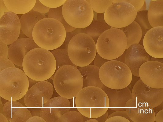 アウトレット 250g ロンデル ドラック ビーズ、11 mm、透明オレンジマット (111-00046-11x11-10030-84110)