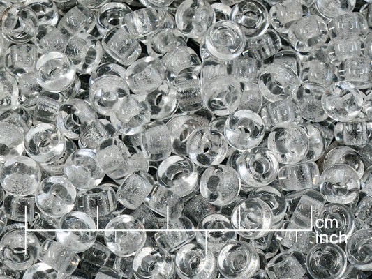 OUTLET 10 Gramm Ponyperlen, Crystal (00030), Glas, Tschechische Republik