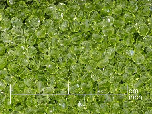 OUTLET 10 grams Faceted Round Fire Polished Beads, 4 x 4 mm, 50231 (50231), Glass, Czech Republic