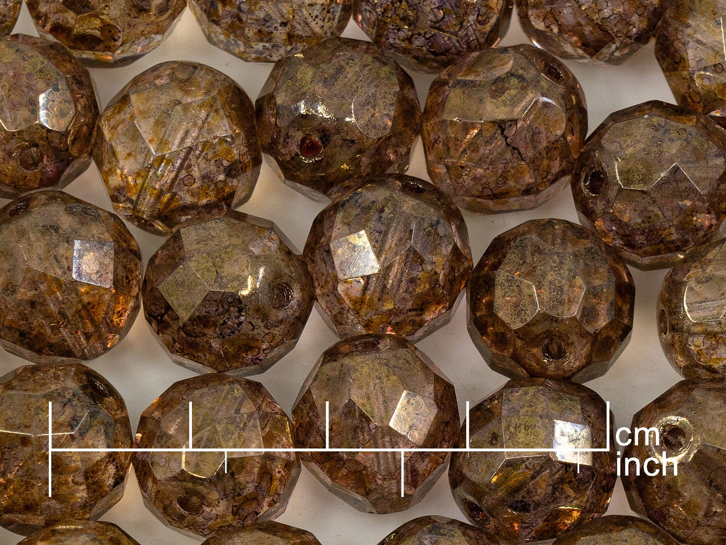 OUTLET 250g Fire Polished Round Faceted Beads, 12 mm, Crystal Senegal Violet (151-19001-12x12-00030-15695)