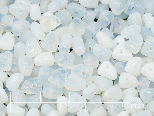 アウトレット 250g チェコガラスビーズ 5 x 7 mm オパールホワイト (111-00026-05x07-01000)