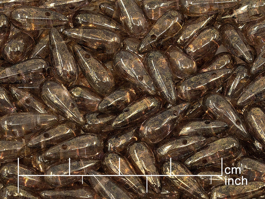 OUTLET 250g Drop Beads, 5 x 12 mm, Crystal Senegal Violet (111-69004-05x12-00030-15695)