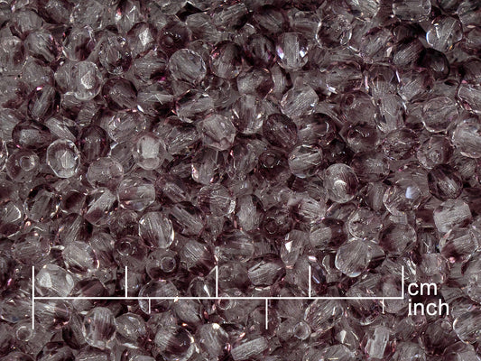 OUTLET 10 grams Faceted Round Fire Polished Beads, 4 x 4 mm, 20081 (20081), Glass, Czech Republic