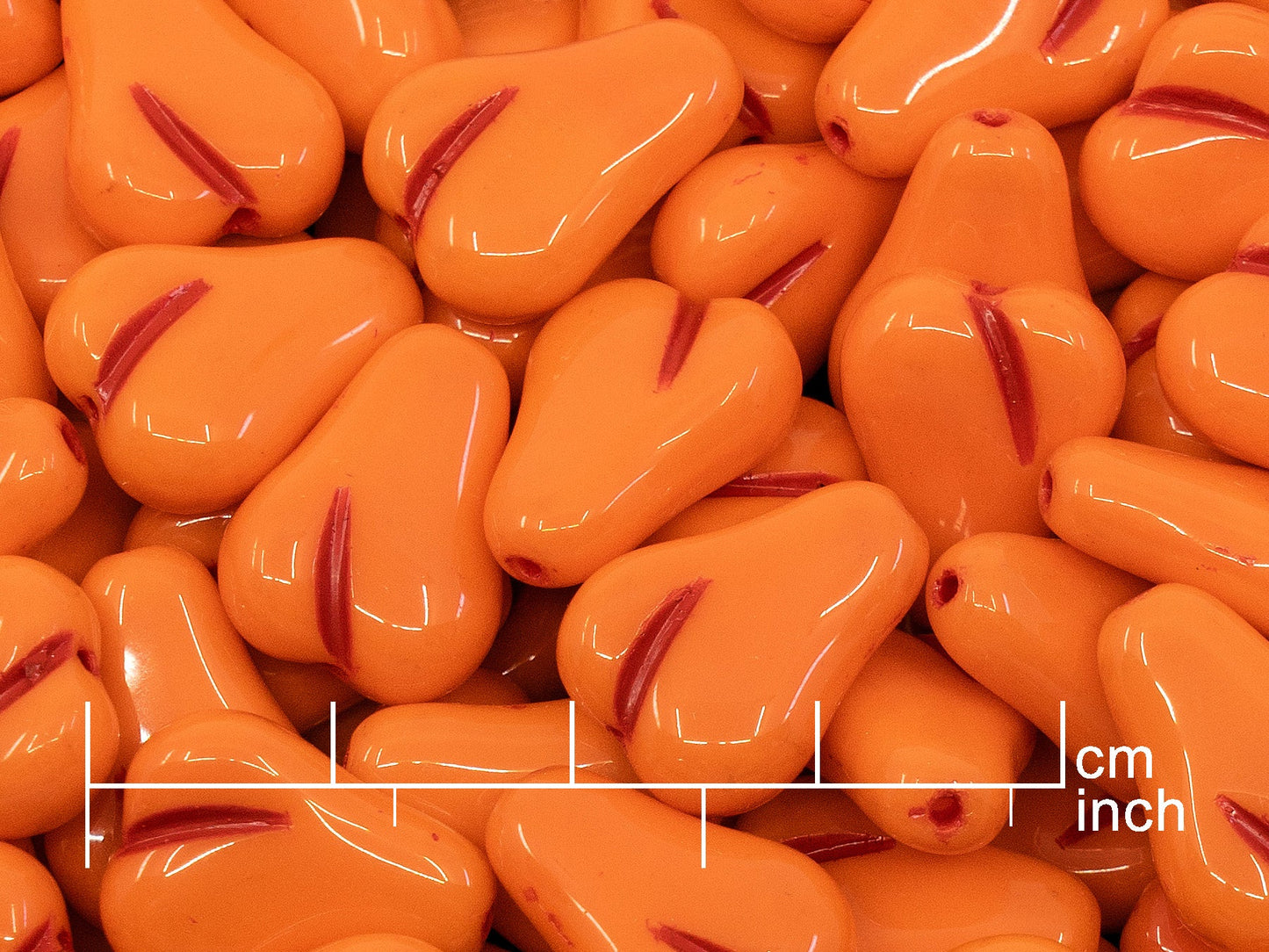 OUTLET 10 grams Pear Fruit Beads, 16 x 12 mm, Opaque Yellow 40794 (93120-40794), Glass, Czech Republic