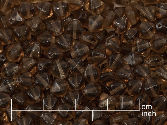 アウトレット 250g バイコーンビーズ、6mm、透明ブラウン (111-00066-06x06-10220)