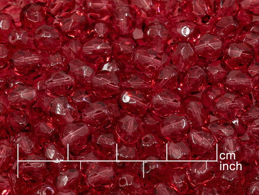 OUTLET 10 grams Faceted Round Fire Polished Beads, Crystal 45490 (00030-45490), Glass, Czech Republic