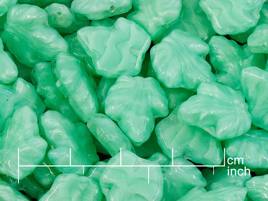 OUTLET 10 grams Grape Leaf Beads, 16 x 14 mm, 56207 (56207), Glass, Czech Republic