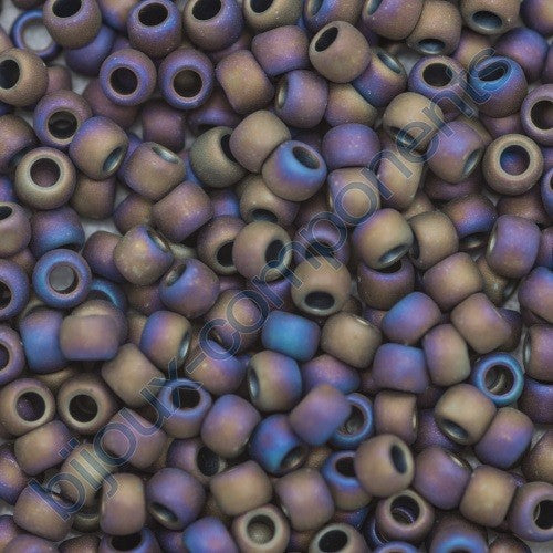 TOHO 圆形种子珠 Rocailles，哑光鸢尾紫 (# 615)，玻璃，日本