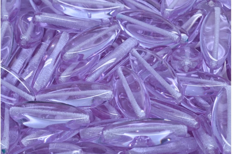 Ship Beads, Transparent Light Amethyst (20210), Glass, Czech Republic