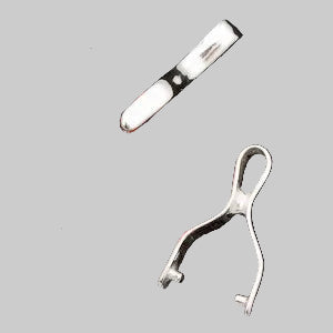 Pendant Pinch Bail with Loop, approx. 24x3 mm, Sterling Silver 925