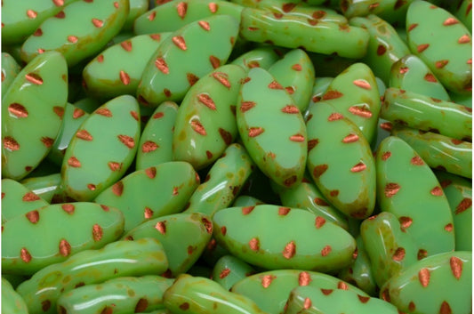 桌切船形珠，51400 石灰华铜衬里 (51400-86800-54319)，玻璃，捷克共和国