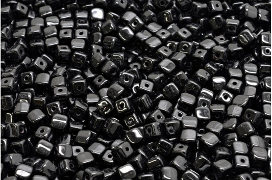 OUTLET 10 克立方珠，黑色（23980），玻璃，捷克共和国