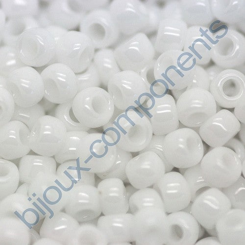 TOHO Round Seed Beads Rocailles, Opaque White (# 41), Glass, Japan