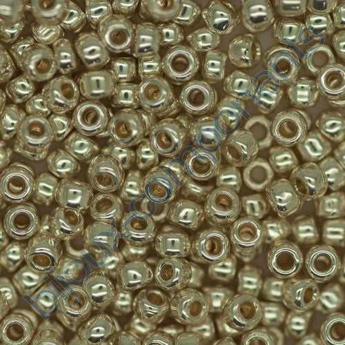 TOHO Runde Rocailles-Perlen, permanentes Finish, galvanisiertes Aluminium (Nr. Pf558), Glas, Japan