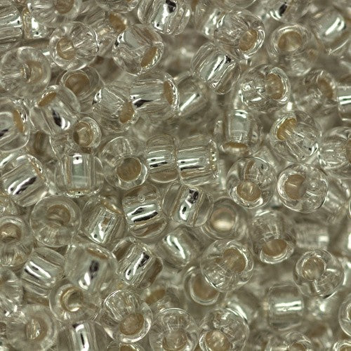 TOHO Runde Rocailles-Perlen, mit Silber überzogener Kristall (Nr. 21), Glas, Japan