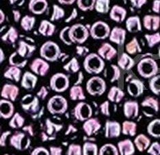 TOHO Round Seed Beads Rocailles, Metallic Amethyst Gun Metal (# 90), Glass, Japan