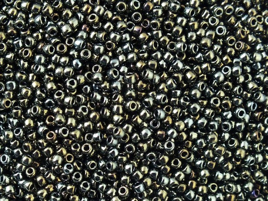 TOHO Round Seed Beads Rocailles, Metallic Iris Brown (# 83), Glass, Japan