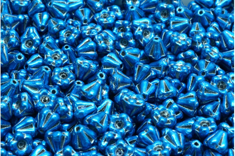 Bell Flower Beads, Crystal 42060 (00030-42060), Glass, Czech Republic