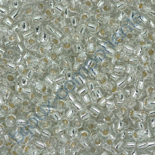 TOHO 圆形种子珠 Rocailles，银衬水晶（# 21），玻璃，日本