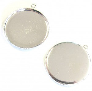 Pendant setting (bed) round with eyelet
