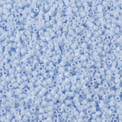 Miyuki DELICA Seed Beads Rocailles, Opaque Lt.Sky Blue (# DB1497), Glass, Japan