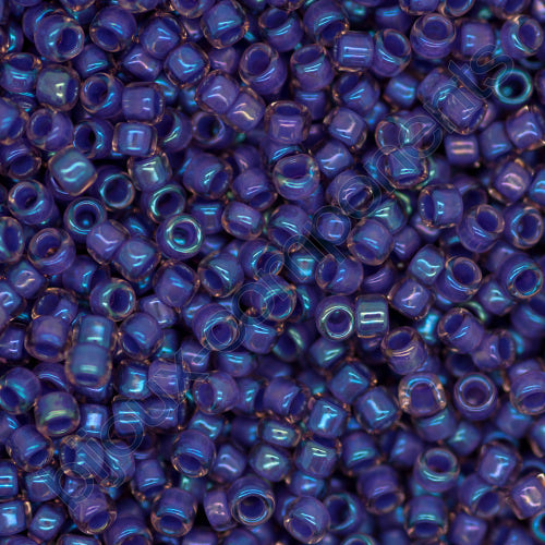 TOHO Round Seed Beads Rocailles, Inside Colour Rainbow Rosaline Opaque Purple Lined (# 928), Glass, Japan