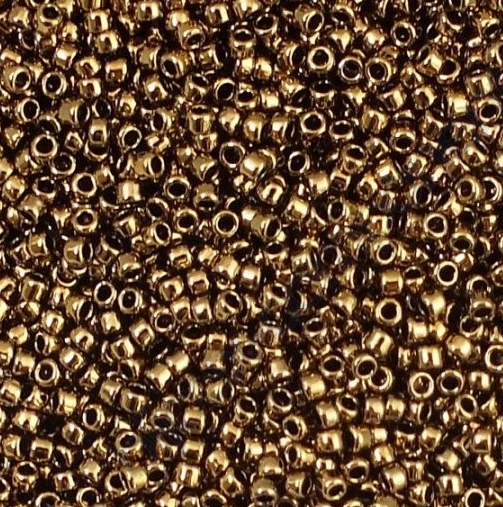 TOHO Round Seed Beads Rocailles, Bronze (# B), Glass, Japan